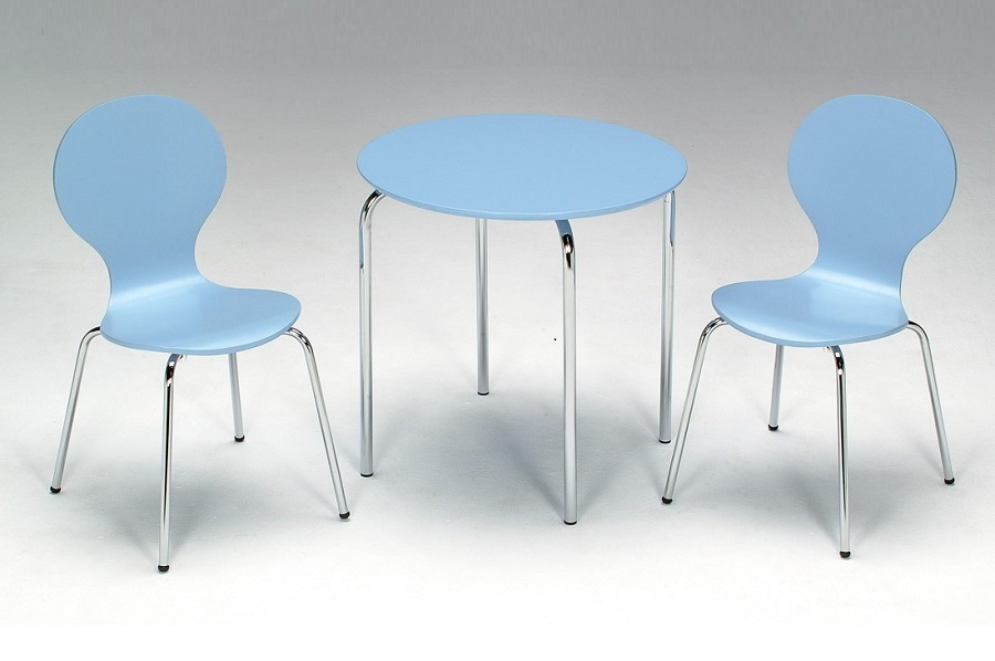 Kids Stacking Bentwood Chair and Round Table