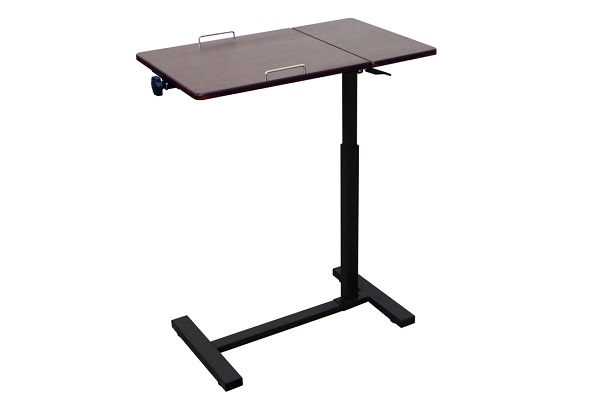 Height adjustable rolling laptop desk