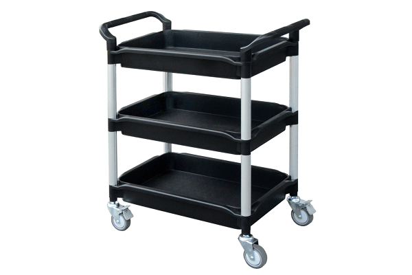 Tub Shelf Cart 3 Shelves , w/ Two Attached Handles